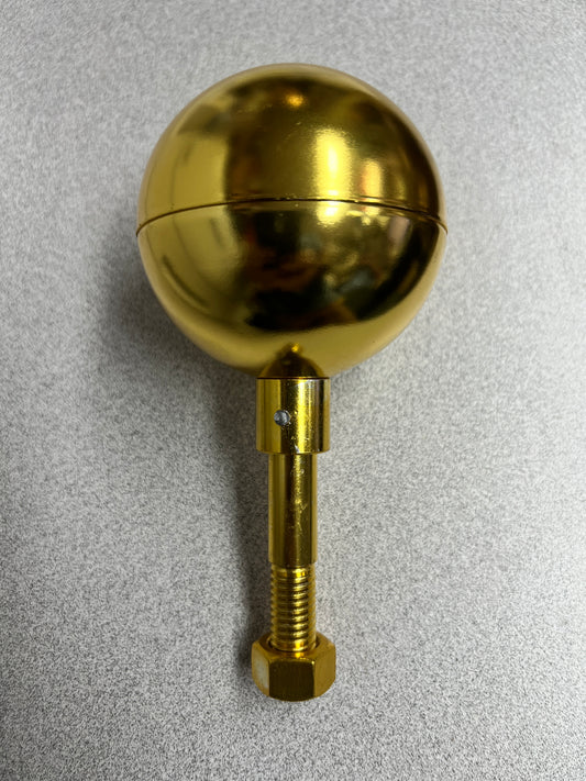 Ball, Gold Anodized Aluminum 3" Ball Long Shaft, Eder