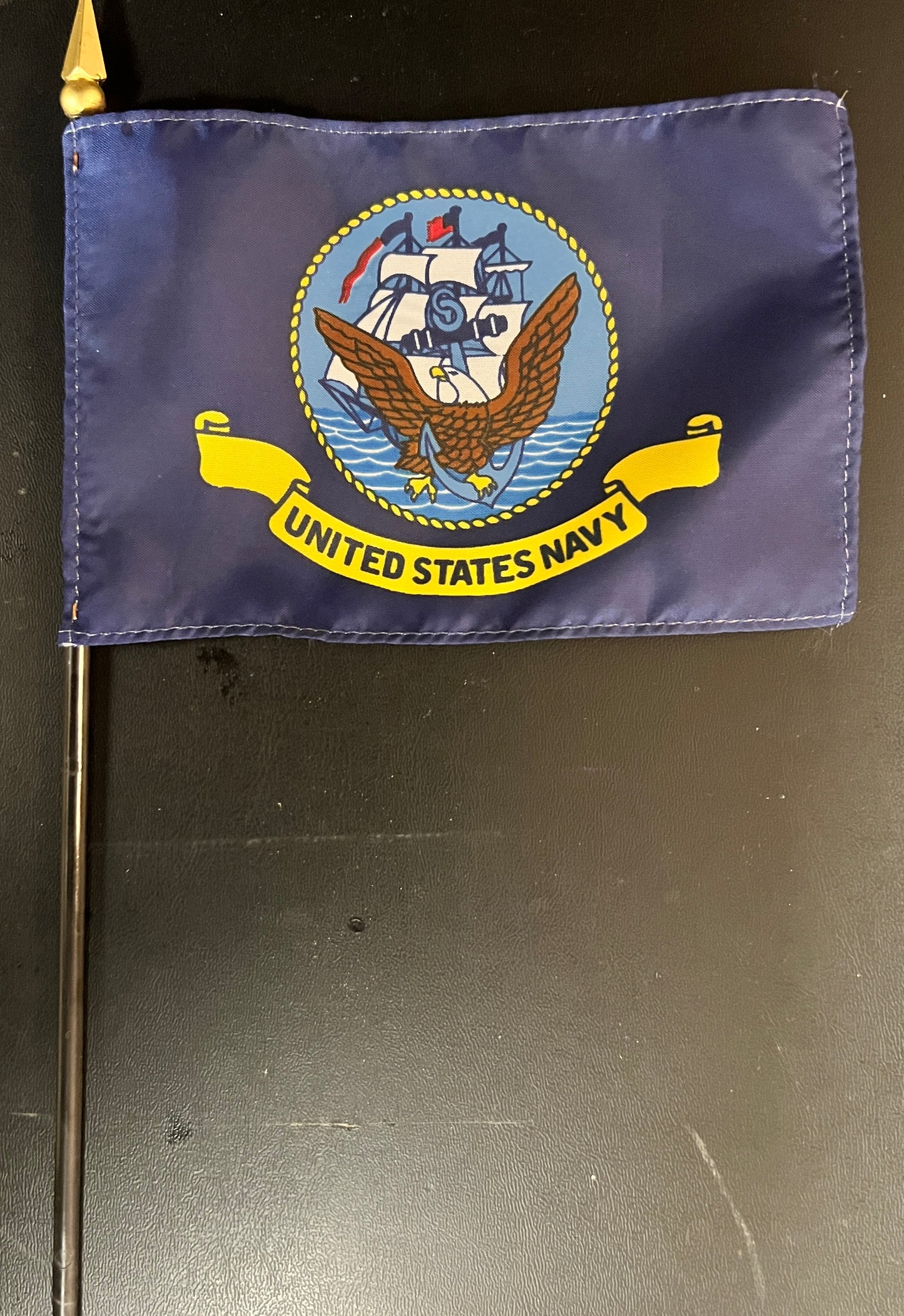 Navy Stick Flag