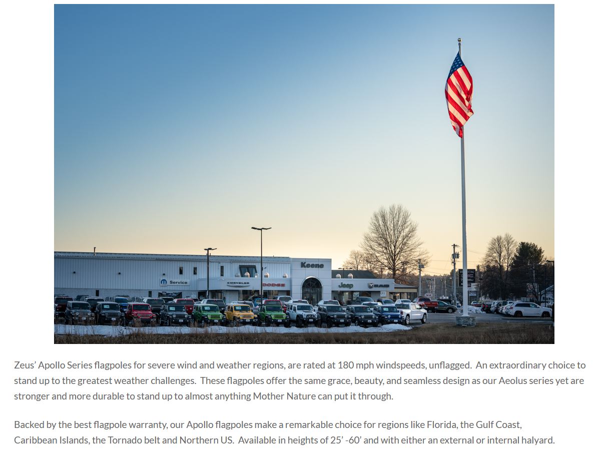 Zeus Flagpole Apollo Severe Weather