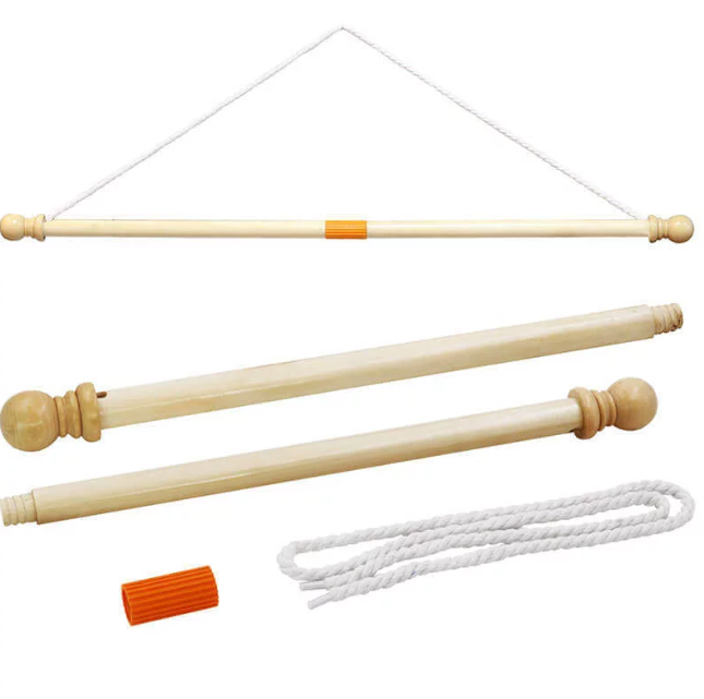 Banner Pole, 35″, Wooden