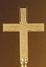 Cross, Annin Passion Metal Church Cross, Oak pole topper