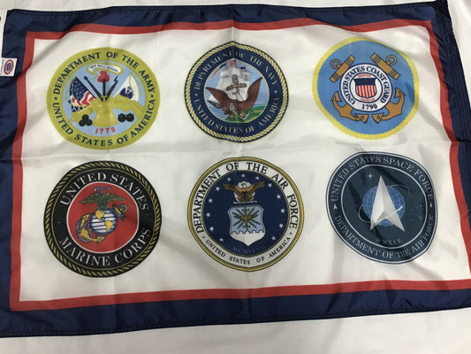 Armed Forces Medallion, 2'x3' Flag