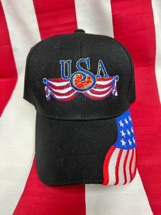 Hat, Embroidered Patriotic Hat