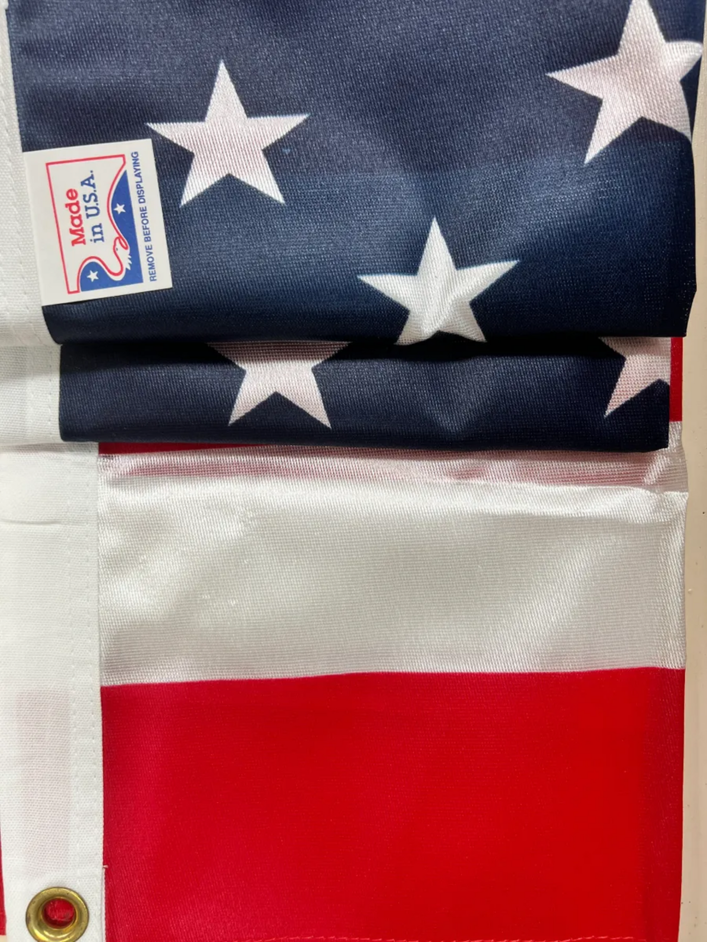 US 5'x8' Mega Tuff, Fully Printed, White Header, Grommets