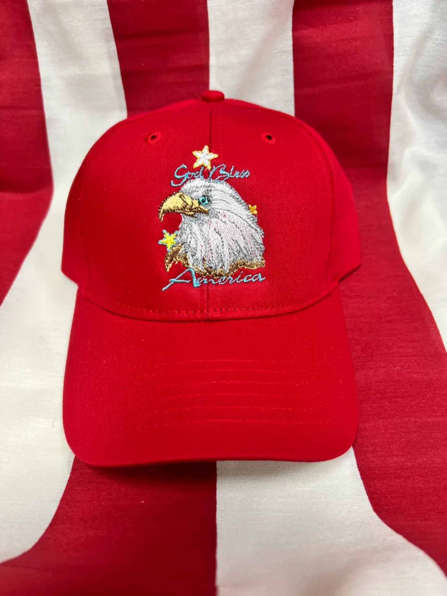 Hat, Embroidered Patriotic Hat