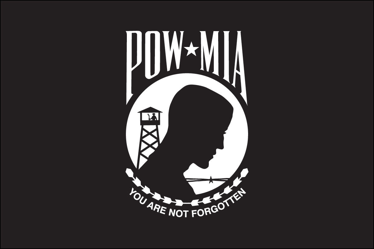POW MIA 12"x18", Nylon, H&G