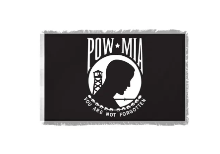 POW 3'x5', Nylon, Double sided with White Fringe