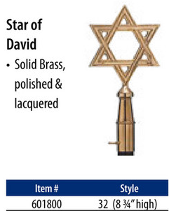 Star of David flagpole ornament
