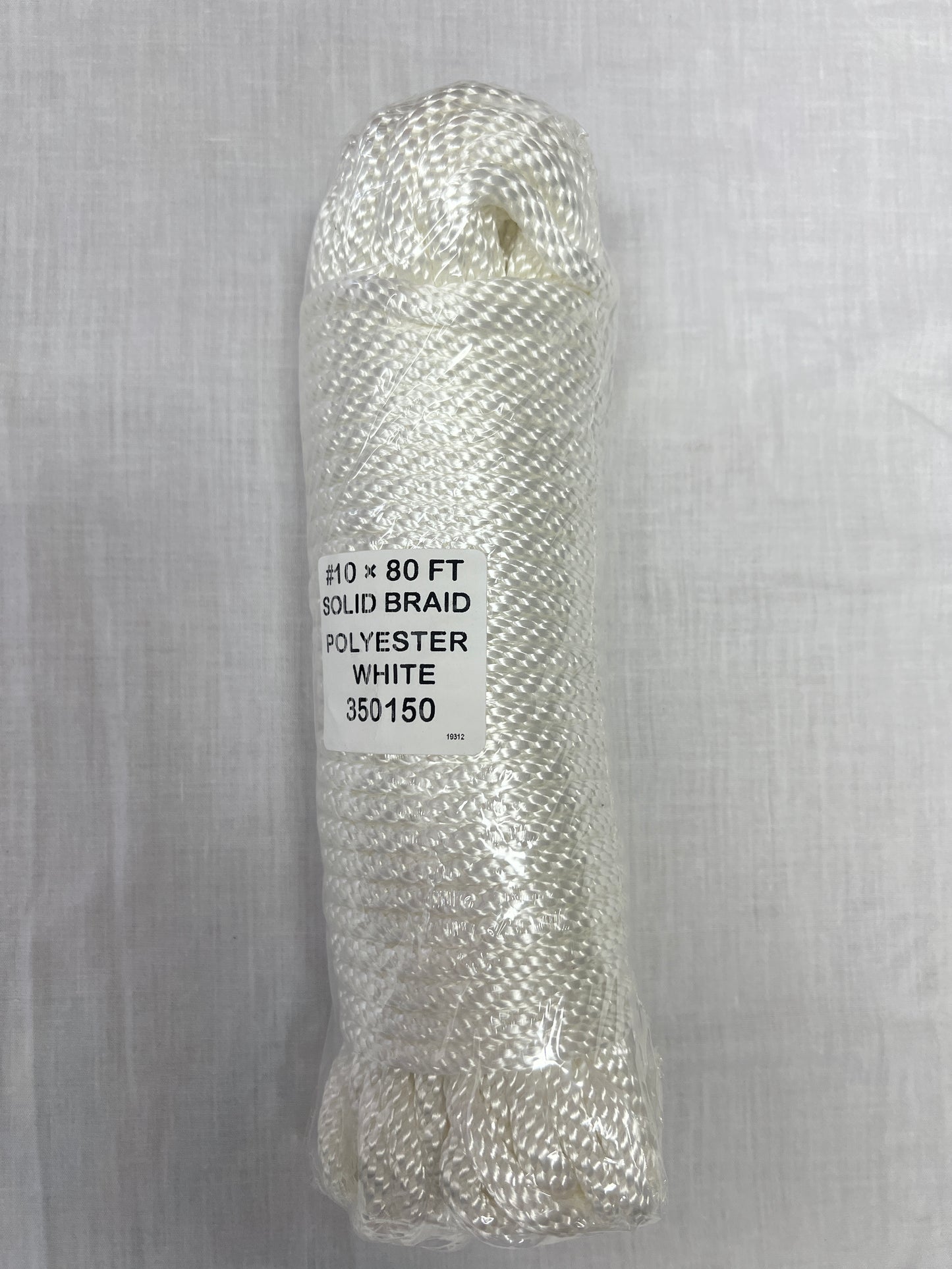 Rope/Halyard 5/16" Flagpole Halyard/Rope, Solid Braid, White