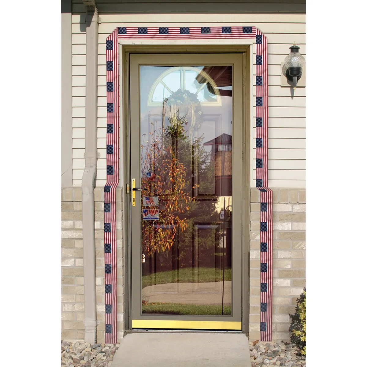 US Flag Pattern Bunting/Garland, Cotton, hemmed on all 4 sides