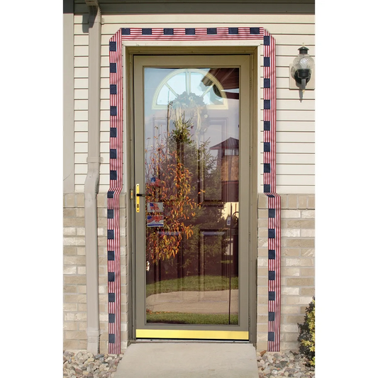 US Flag Pattern Bunting/Garland, Cotton, hemmed on all 4 sides