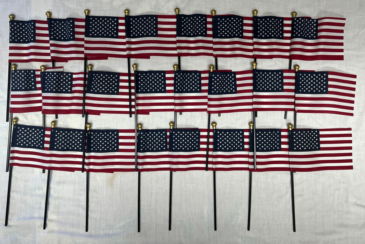 US stick flag 4"x6", set of 12