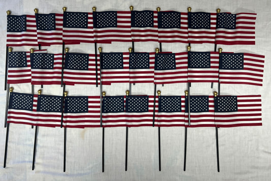 US stick flag 4"x6", set of 12