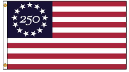 Annin 250th Betsy Ross 3x5 Nyl-Glo embroidered stars & sewn stripes flag, Limited edition
