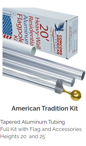 Flagpole Kit, 20ft sectional Concord American Tradition