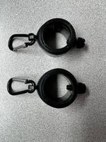 Ring, Black 1in flagpole rings/plastic with carabiner