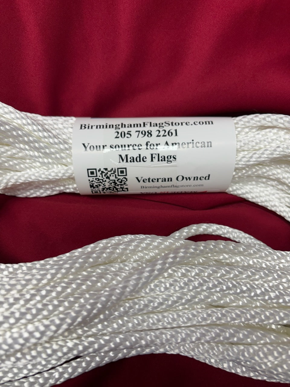 Rope/Halyard 5/16" Flagpole Halyard/Rope, Solid Braid, White