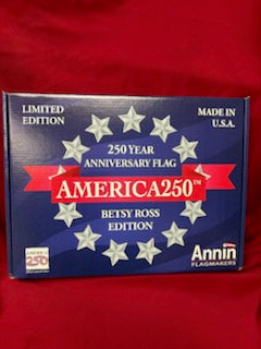 America 250th Betsy Ross 3x5 Nyl-Glo embroidered stars & sewn stripes flag, Limited edition