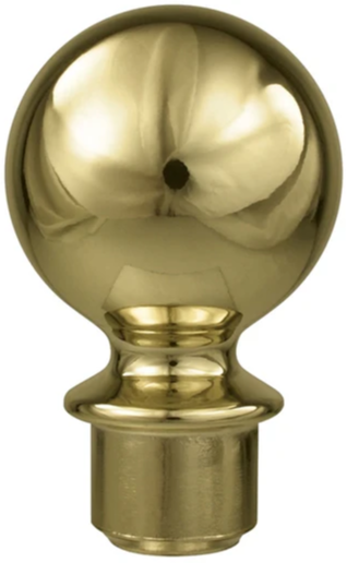 Topper, Gold ball for Indoor Flagpole with Threaded top