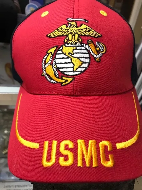USMC Hat Red and Gold