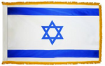Israel Pole Hem and Gold Fringe Flag