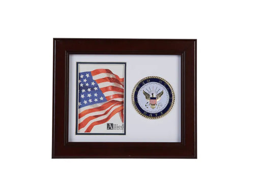 Navy Medallion picture frame