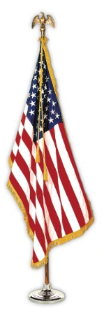 US Premium Parade/Indoor US Flag, PH with fringe